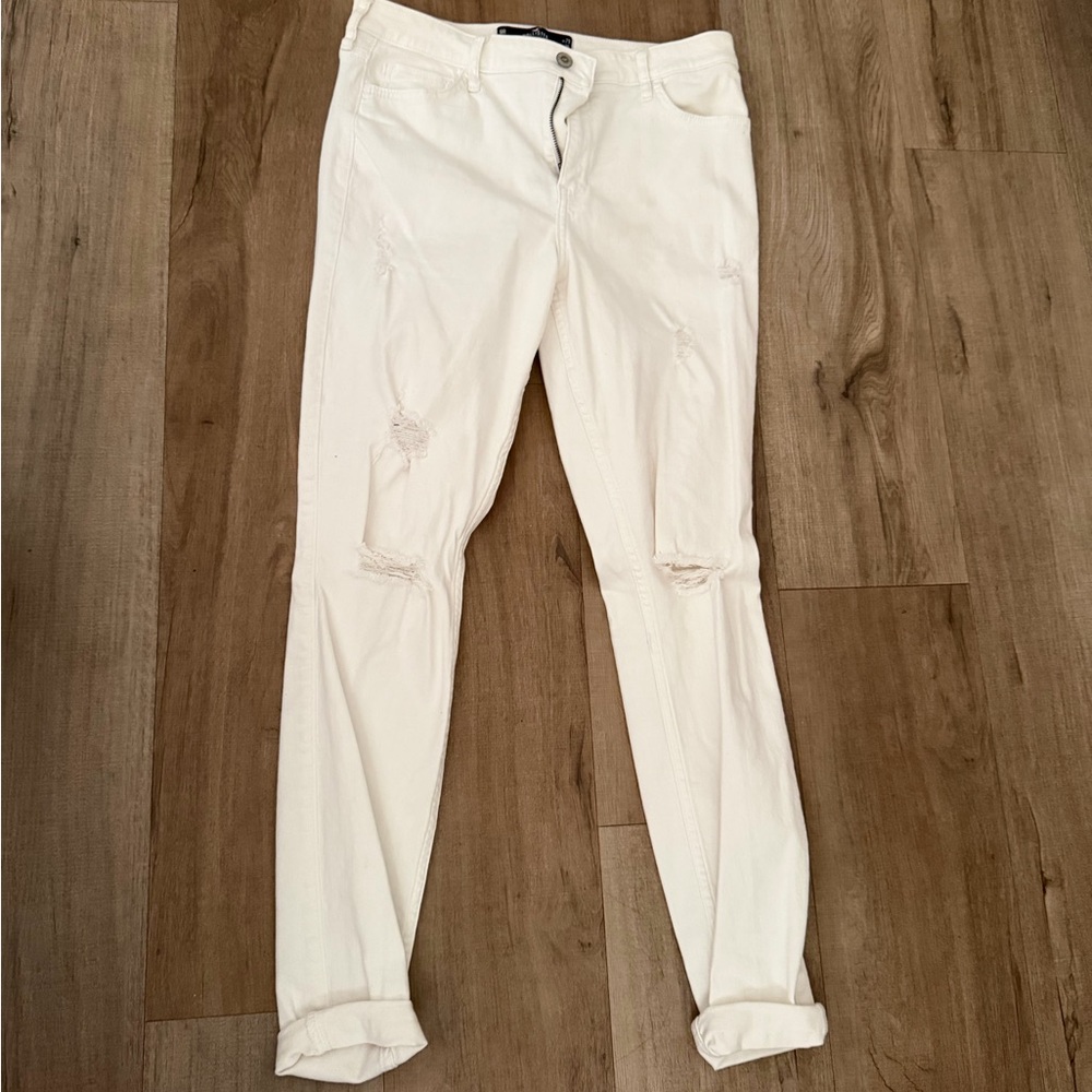 Hollister Women's Off-White Skinny Jeans